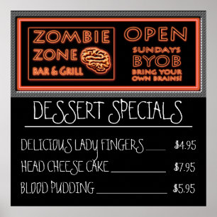 Lustiger Blut-Pudding Poster