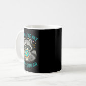Lustiger Blutzucker Waschbär Futter Chaos Diabetes Kaffeetasse (Vorderseite Links)