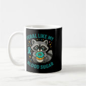 Lustiger Blutzucker Waschbär Futter Chaos Diabetes Kaffeetasse (Links)