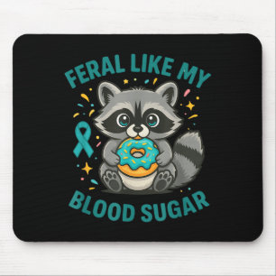 Lustiger Blutzucker Waschbär Lebensmittel Chaos Di Mousepad