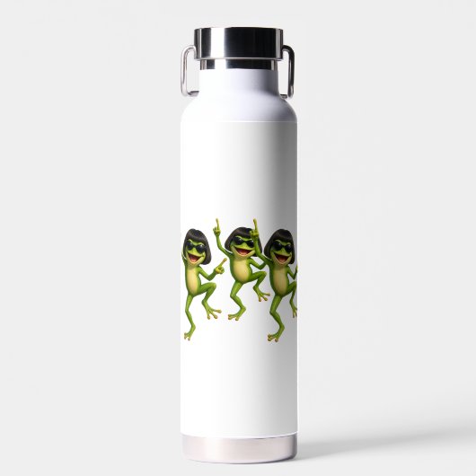 Lustiger Bob-Frisur-Frosch-Meme-Geschenk-Wasserfla Trinkflasche (Vorne)