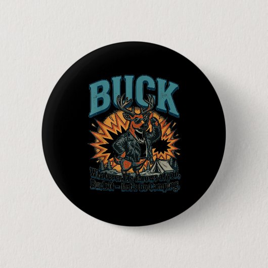 Lustiger Bock – lass uns campen gehen Button (Vorderseite)