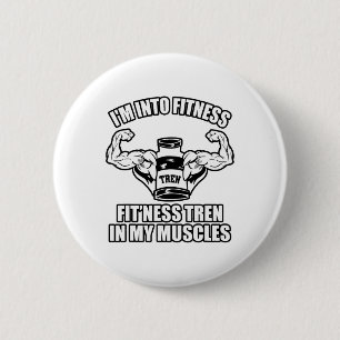Lustiger Bodybuilder  Button