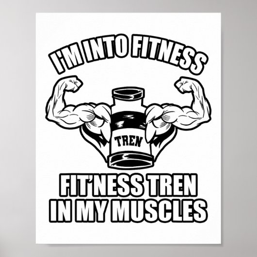Lustiger Bodybuilder Poster (Vorne)