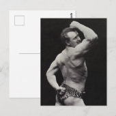 Lustiger Bodybuilder Postkarte (Vorne/Hinten)