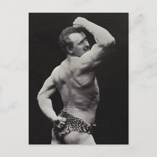 Lustiger Bodybuilder Postkarte (Vorderseite)