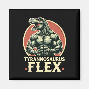 Lustiger Bodybuilder Tyrannosaurus Flex Gym T-rex  Magnet