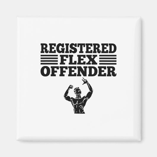Lustiger Bodybuilding-Workout registrierter Flex-O Magnet (Vorne)