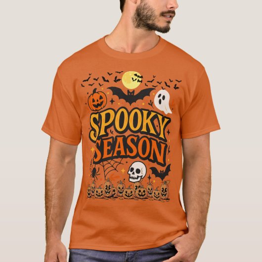 Lustiger Boo Halloween T-Shirt (Vorderseite)