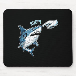 Lustiger Boop-Hai-Meme-Humor-Nase-Berührung Mousepad