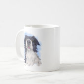 Lustiger Border Collie Cartoon Kaffeetasse (Vorderseite Links)