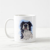 Lustiger Border Collie Cartoon Kaffeetasse (Links)