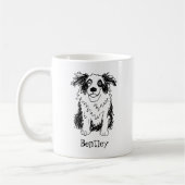 Lustiger Border Collie Kaffeetasse (Links)