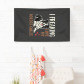 Lustiger Border Collie Liebt Hund Banner (Insitu)