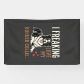 Lustiger Border Collie Liebt Hund Banner (Horizontal)