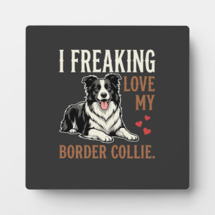 Lustiger Border Collie Liebt Hund Fotoplatte