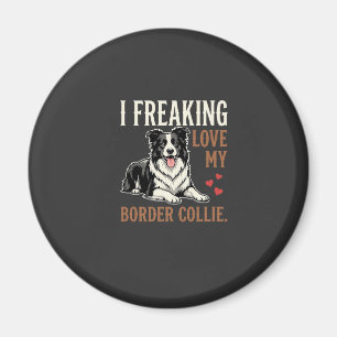 Lustiger Border Collie Liebt Hund Magnet