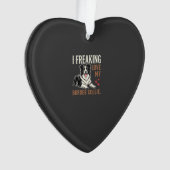 Lustiger Border Collie Liebt Hund Ornament (Vorderseite)