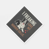 Lustiger Border Collie Liebt Hund Serviette (Ecke)