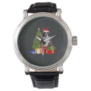 Lustiger Border Collie Weihnachtsbaum Frohe Weihna Armbanduhr
