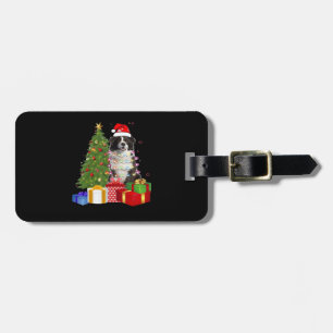 Lustiger Border Collie Weihnachtsbaum Frohe Weihna Gepäckanhänger