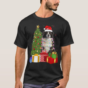Lustiger Border Collie Weihnachtsbaum Frohe Weihna T-Shirt