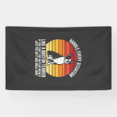 Lustiger Boston Terrier Retro-Hundeattitüde Banner (Horizontal)