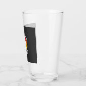 Lustiger Boston Terrier Retro-Hundeattitüde Glas (Links)