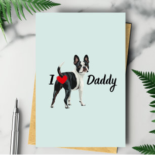Lustiger Boston Terrier vom Haustierhund Hintern V Dankeskarte
