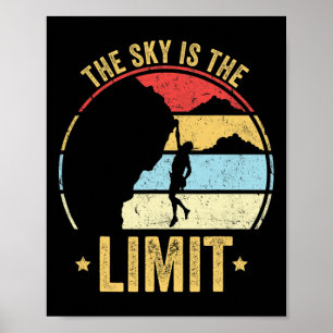 Lustiger Boulderer Vintage-Kletterer Der Himmel Is Poster