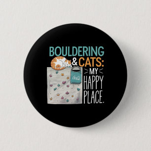 Lustiger Bouldering-Katze – Kletterei Und Katzenli Button