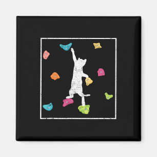 Lustiger Bouldering-Katzenkletterer Süße Katzen Fe Magnet