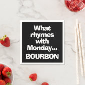Lustiger Bourbon-Schwarzer Cocktail Serviette (Beispiel)