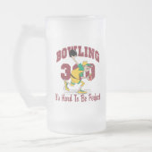 Lustiger Bowling 300 Mattglas Bierglas (Links)