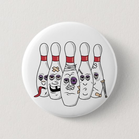 Lustiger Bowling Button (Vorderseite)