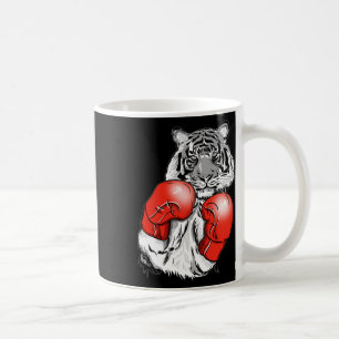 Lustiger Box-Tiger mit roten Handschuhen Kinder Er Kaffeetasse
