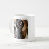 Lustiger Boxer-Hund Kaffeetasse (Vorderseite Links)