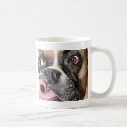 Lustiger Boxer-Hund Kaffeetasse (Rechts)