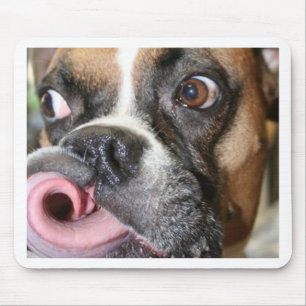 Lustiger Boxer-Hund Mousepad