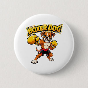 Lustiger Boxer-Hunde-Boxer (Originaldesign) Button