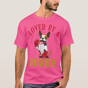 Lustiger Boxer-Hundebesitzer, geliebt von einem Bo T-Shirt