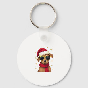 Lustiger Boxerhund Weihnachtsbeleuchtung Xmas Outf Schlüsselanhänger