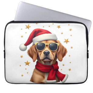 Lustiger Boxerhund Weihnachtslichter Xmas Outfit P Laptopschutzhülle