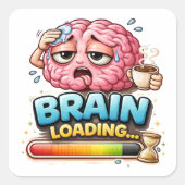 Lustiger Brain Loading Aufkleber (Vorderseite)