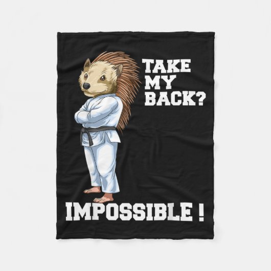 Lustiger brasilianischer Jiu Jitsu Igel BJJ Fleecedecke (Vorderseite)