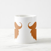 Lustiger brauner Schnurrbart Kaffeetasse (Mittel)