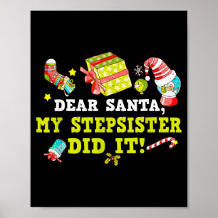Lustiger Brief an den Weihnachtsmann, meine Stiefs Poster
