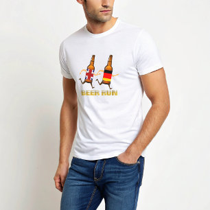 Lustiger britischer deutscher Bierlauf-Rennen T-Sh T-Shirt