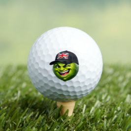 Lustiger britischer Limey mit Union Jack Golfball