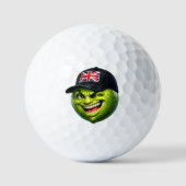 Lustiger britischer Limey mit Union Jack Golfball (Vorderseite)